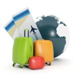 suitcases and air tickets